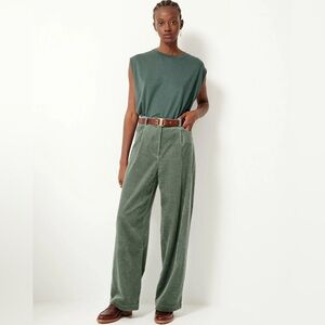 Sessun Insta Hello Pant in Misty Jade Corduroy - XS / 34